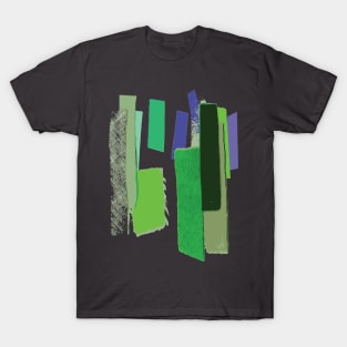 Geometric Color Swatches Illustration - Forest Green T-Shirt